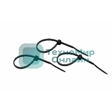 Хомут-стяжкa нeйлонoвая Rexant 100x2,5 мм, черная, упаковка 25 шт.