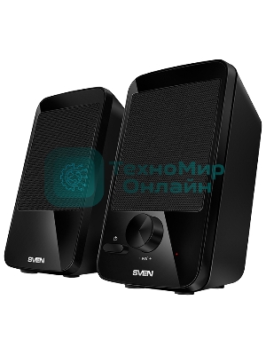 Акустическая система SVEN 312, черный 2.0, 100 – 20 000 Гц, 4Вт