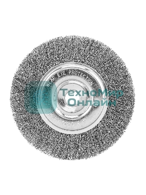 Щетка для УШМ Сибртех, 200 мм, посадка 22,2 мм, плоская, витая проволока