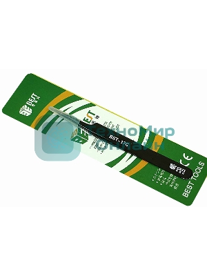 Пинцет Best BST-17С прямой острый 115 мм