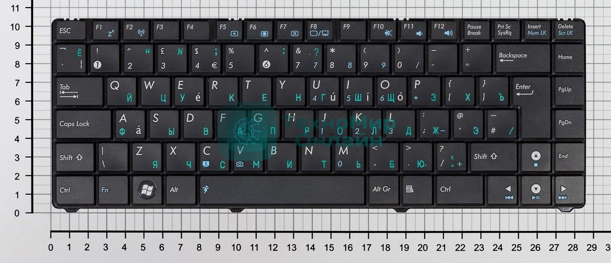 Клавиатура для ноутбука Asus N20 N20A N20H черная