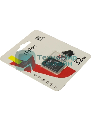 Флеш карта Netac P500 ECO 32Gb MicroSDHC C10 up to 80Mb/s, retail pack with SD Adapter