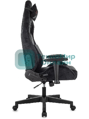 Кресло Zombie Ghost Fabric черный Light-20, ткань (велюр), подголовник