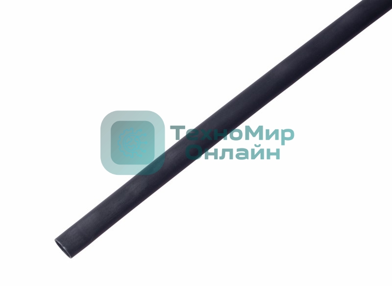 Трубка термоусадочная Rexant 12.0/4.0 1м с клеев. подсл. черный