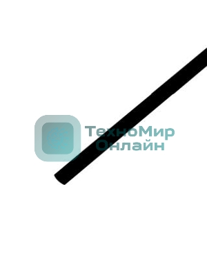 Трубка термоусадочная Rexant 12.0/6.0 1м черный