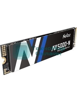 Накопитель SSD Netac NV5000 Pro, 500Gb, M.2 2280, PCIe 4.0 x4, NVMe, R/W 4800/2700, с радиатором