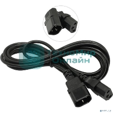 Кабель монитор-компьютер (UPS->уст-во) ExeGate Power EC-3P (С13->С14) VDE-250V-3*0,5-CU, 6A, 3м