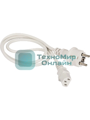 Шнур питания Lanmaster LAN-PP13/SH-0.5-WH C13-Schuko проводник.:3x0.75мм2 0.5м 220В 10А (упак.:1шт) белый