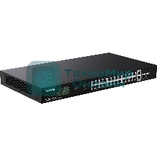 Коммутатор неуправляемый Tenda TEG1128P-24-250W PoE, 26x1 Гбит/с, PoE 24х30 Вт (до 230Вт), SFP 2х1 Гбит/с