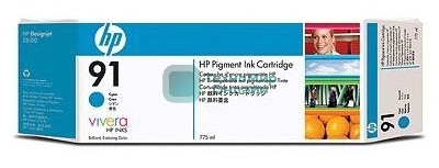 Картридж струйный HP №91 C9467A голубой для HP DJ Z6100 (775мл)