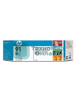 Картридж струйный HP №91 C9467A голубой для HP DJ Z6100 (775мл)