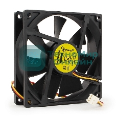 Вентилятор для корпуса Gembird черный, 90 мм, 2500 об/мин, 26 дБ, 3 pin