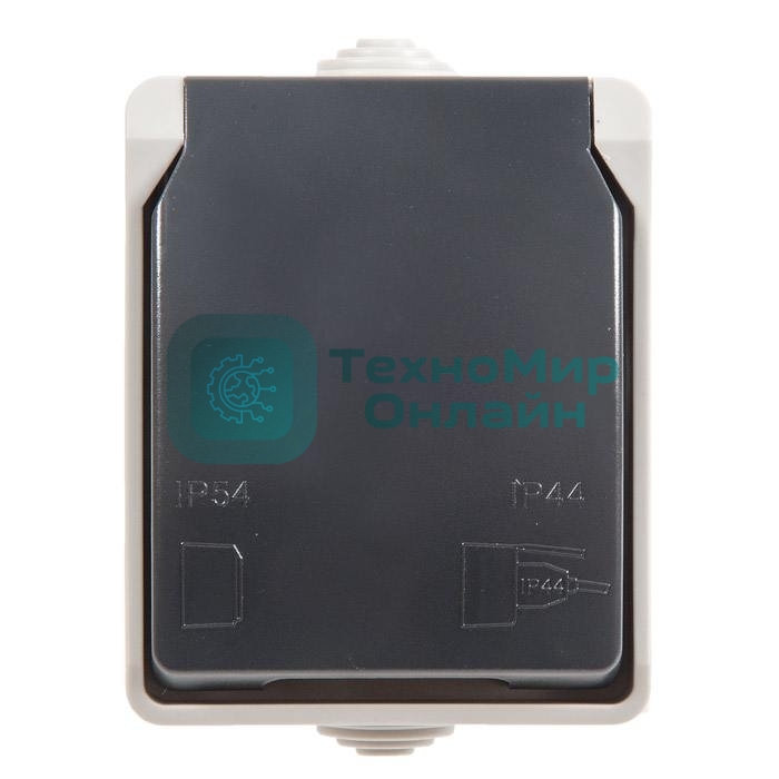 Розетка IEK Форс РСб20-3-ФСр1м с/з открытой установки