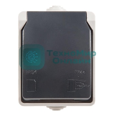 Розетка IEK Форс РСб20-3-ФСр1м с/з открытой установки