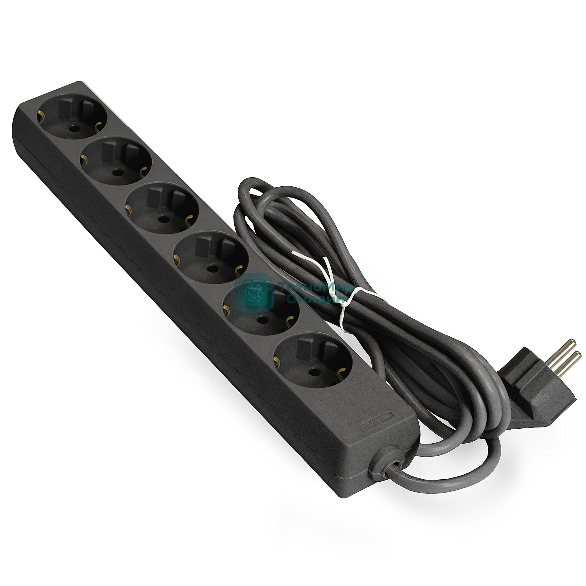 Удлинитель ExeGate EX285828RUS ECE-6-1.8B (6 евророзетки с заземлением, 1.8 м, черный)