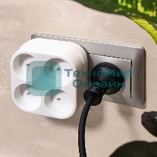 Четверник электрический Rexant 6А без заземления, белый