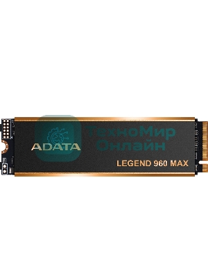 Накопитель SSD ADATA LEGEND 960 MAX, 1Tb, PCIe 4.0 x4, M.2 2280, NVMe, R/W 7400/6000, с радиатором