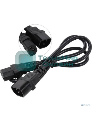 Кабель монитор-компьютер (UPS->уст-во) ExeGate Power EC-1P (С13->С14) VDE-250V-3*0,75-CU, 10A, 1м