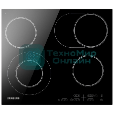 Встраиваемая электрическая варочная панель Samsung NZ64T3516AK/WT, 55 х 575 х 505 мм, стеклокерамика, скошенный край, черный