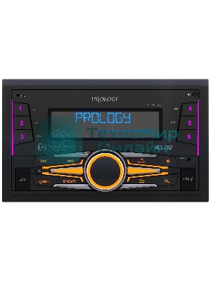 Автомагнитола Prology PRM-120, 2 DIN, Bluetooth, USB Type-A, AUX, пульт ДУ