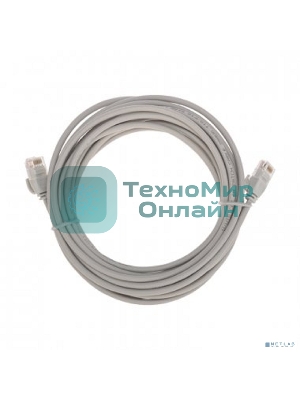 Патч-корд U/UTP Rexant cat.6a (10G), RJ45-RJ45, неэкранированный, 28AWG, LSZH, серый, 5 м