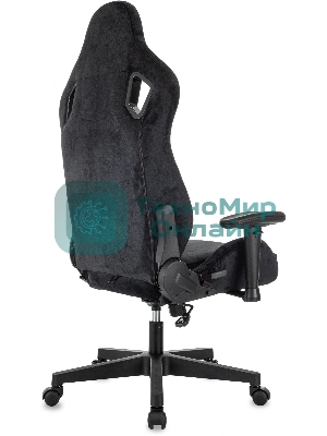 Кресло Zombie Ghost Fabric черный Light-20, ткань (велюр), подголовник