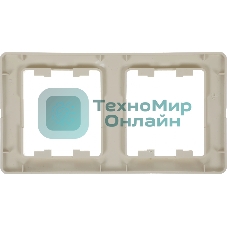 Рамка 2-м Glossa верт. беж. SchE GSL000206