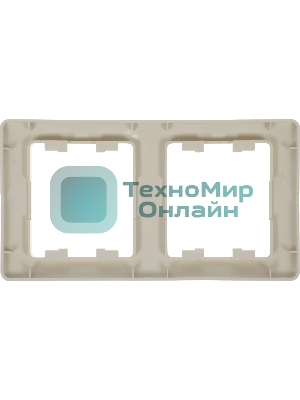 Рамка 2-м Glossa верт. беж. SchE GSL000206