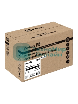 Источник бесперебойного питания ExeGate Power NB-850.LED.AVR.4C13 (850VA/510W, LED, AVR, 4*C13, батарея 12V 9Ah, черный)