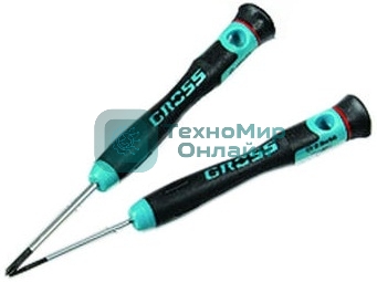 Набор отверток Gross 13347 для точной механики crmo двухкомпонентные рукоятки 6 шт. пласт. бокс