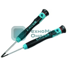 Набор отверток Gross 13347 для точной механики crmo двухкомпонентные рукоятки 6 шт. пласт. бокс