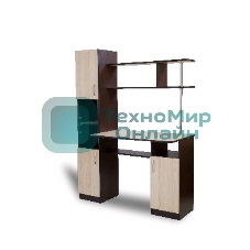 Стол-компьютерный БИТЕЛ СК-7 венге/ясень, компьютерный стол с надстройкой. Материалы: ЛДСП. Размеры: ШхГхВ (680х530х1555) мм