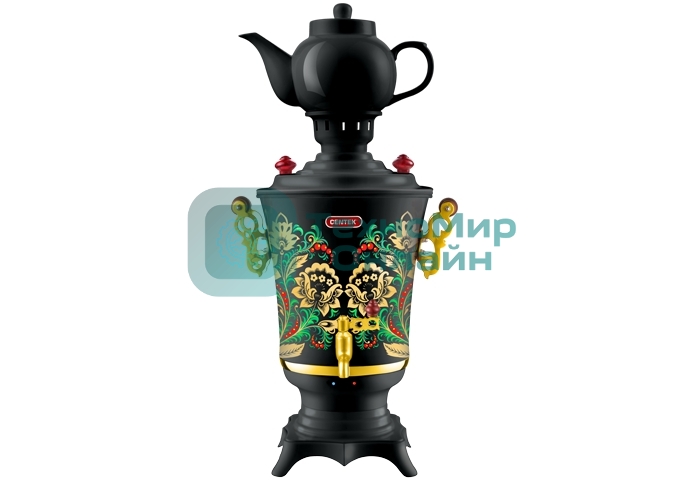 Самовар Centek CT-0093 черный/хохлома
