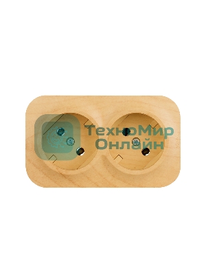 Блок розеток Quteo с предварительным подключением 2x2К без шторок, 16A, 250 В, IP 20, Дерево