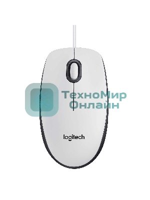 Мышь проводная Logitech M100 белый, 1000 dpi, USB, кнопки - 3