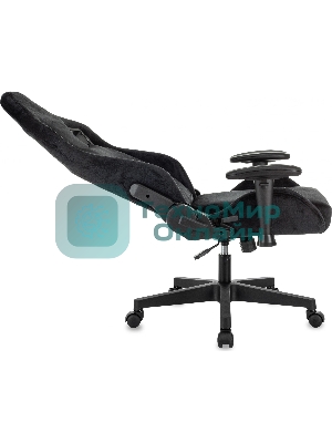 Кресло Zombie Ghost Fabric черный Light-20, ткань (велюр), подголовник