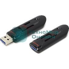 Флешка USB SanDisk CZ600 Cruzer Glide (SDCZ600-016G-G35), 16Gb, USB 3.0, R/W 100/30, черный/красный