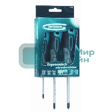 Набор отверток Gross 12166 3 шт, PH S2, трехкомпонентная рукоятка PH0, PH1, PН2