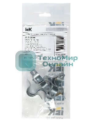 Скоба IEK CMAT11-19-010 двухлапковый 19мм оцинкованная сталь белый (упак.: 10 шт)