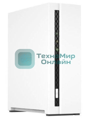 Сетевое хранилище SMB QNAP TS-133 NAS 1 HDD tray. ARM 4-core Cortex-A55 1.8GHz, ram 2 Gb (max), 1x1GbE, 1xUSB 2.0 port,1xUSB 3.2 Gen 1