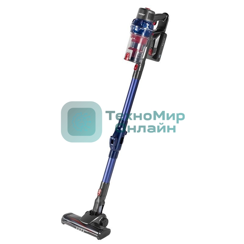 Пылесос вертикальный Zelmer STICK ZSVC925F Karol синий/серый, питание от аккумулятора, 380 Вт, уборка сухая, пылесборник 0.8 л, работа от АКБ max 35 мин.