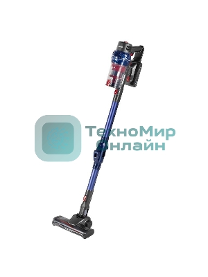 Пылесос вертикальный Zelmer STICK ZSVC925F Karol синий/серый, питание от аккумулятора, 380 Вт, уборка сухая, пылесборник 0.8 л, работа от АКБ max 35 мин.