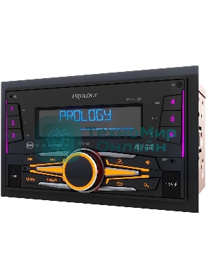 Автомагнитола Prology PRM-120, 2 DIN, Bluetooth, USB Type-A, AUX, пульт ДУ