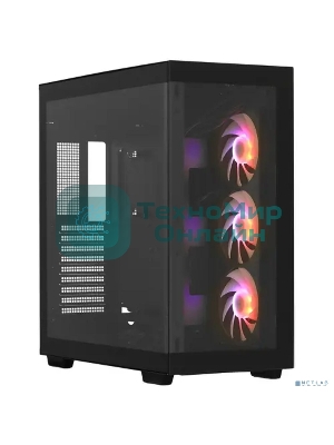 Компьютерный корпус Deepcool CH780 черный (ATX, без БП, ARGb, 4xUSB3.2 Type-A + USB3.2 Type-C) (R-CH780-BKADE41-G-1) MidiTower