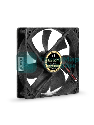 Вентилятор 12В DC ExeGate ExtraSilent ES12025S2P (120x120x25 мм, Sleeve bearing (подшипник скольжения), 2pin, 1300RPM, 22dBA)