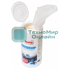 Салфетки Buro BU-Tsurl, 100 шт. для пластиковых поверхностей и офисной мебели туба 100шт влажных