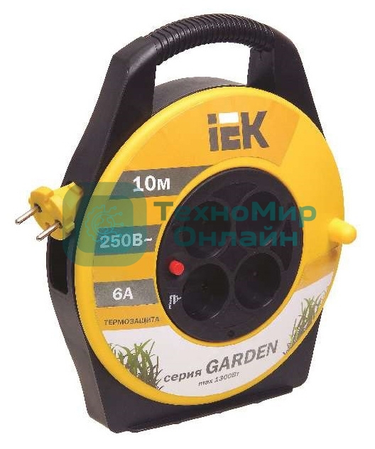 Катушка IEK WKP23-06-04-10 УК10 с т/з 4 места 2Р/10м 2х0,75 мм2 