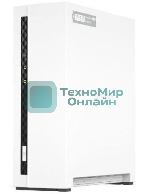 Сетевое хранилище SMB QNAP TS-133 NAS 1 HDD tray. ARM 4-core Cortex-A55 1.8GHz, ram 2 Gb (max), 1x1GbE, 1xUSB 2.0 port,1xUSB 3.2 Gen 1