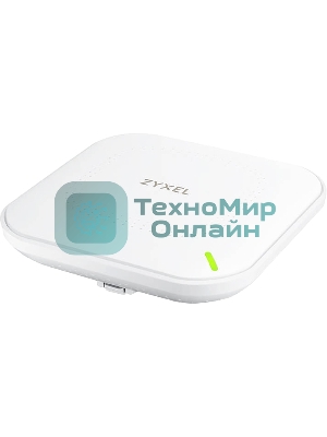 Гибридная точка доступа Zyxel NebulaFlex NWA90AX, WiFi 6, 802.11a/b/g/n/ac/ax (2,4 и 5 ГГц), MU-MIMO, антенны 2x2, до 575+1200 Мбит/с, 1xLAN GE, PoE, защита от 4G/5G, БП в комплекте