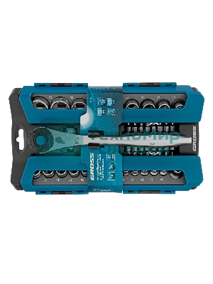 Набор торцевых головок Gross трещотка 120 зубьев, 41 предмет, 1/2